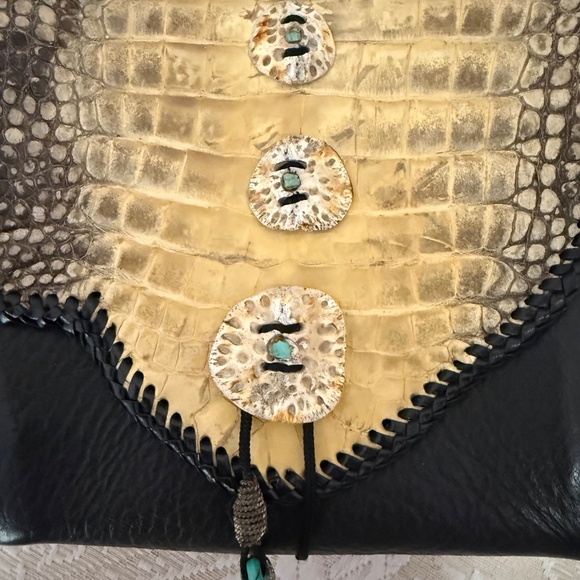 Alligator & Boar Handcrafted Shoulder bag 1st edition signed. 60s One-of-a-Kind - Picture 3 of 9